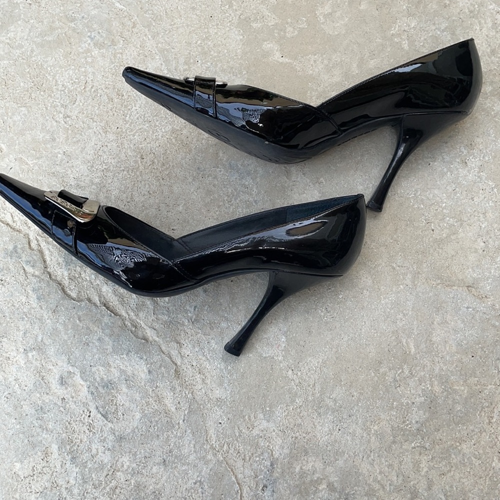 BCBGirls Patent Leather Pumps Black  7.5 - Picture 4 of 16